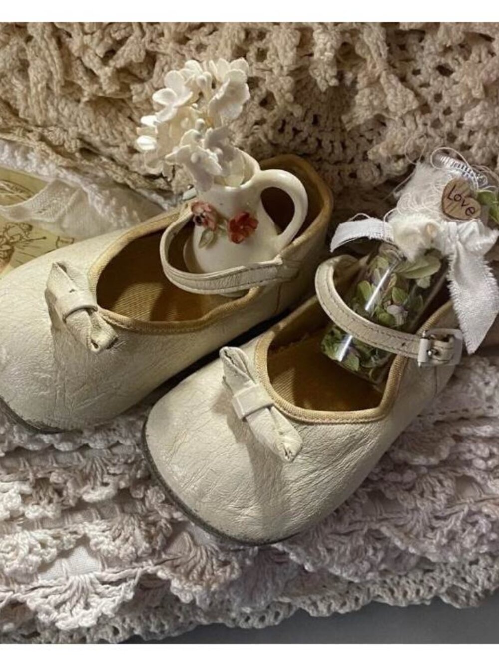 Antique '1930's' Mary Jane Baby Shoes & Props ..